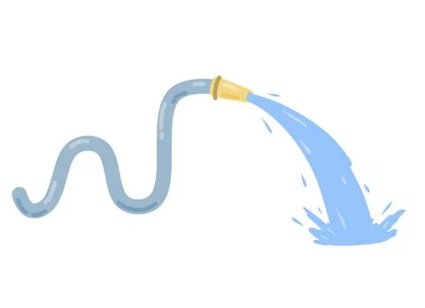 Hose. Jet of water. Stock Illustration
