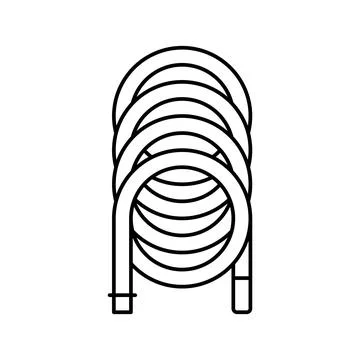 Hose pipe of air compressor line icon vector illustration Ilustração Stock