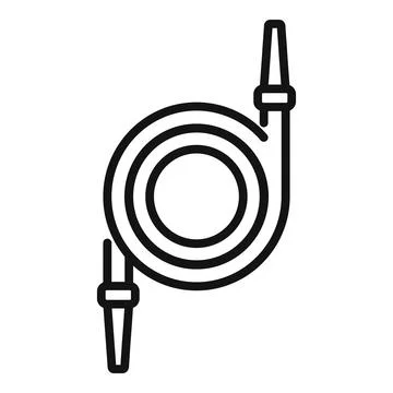 Hose pool icon outline vector. Cleaning pool Stock Illustration