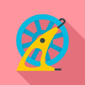 Hose wheel pool icon, flat style イラスト素材