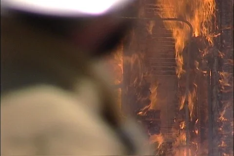 Hoses on Flames Stock Footage 93662346