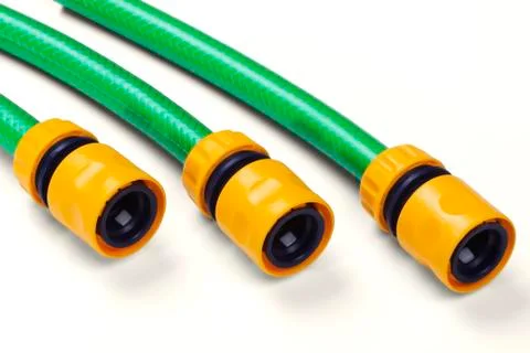 Hoses for watering Stock Photos