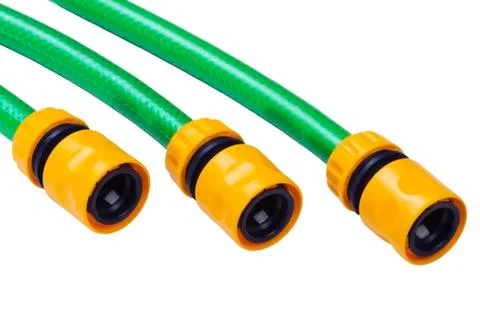Hoses for watering Stock Photos