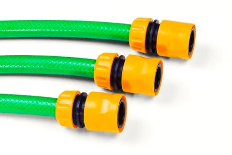 Hoses for watering Stock Photos