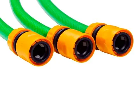 Hoses for watering Stock Photos