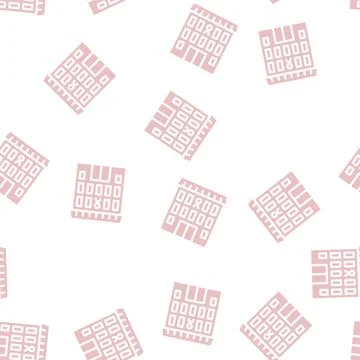 Hospice building glyph vector seamless pattern black Stock-Illustration