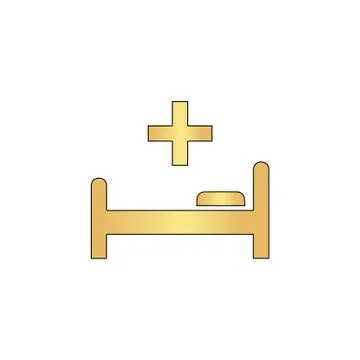 Hospital bed computer symbol Stock Illustration