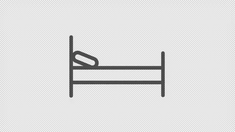 Hospital bed symbol. Stock Footage 306135052