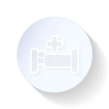 Hospital bed thin lines icon Stock Illustration
