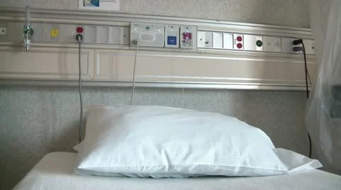 Hospital Bed &amp; Wall Controls Stock Footage 12588533