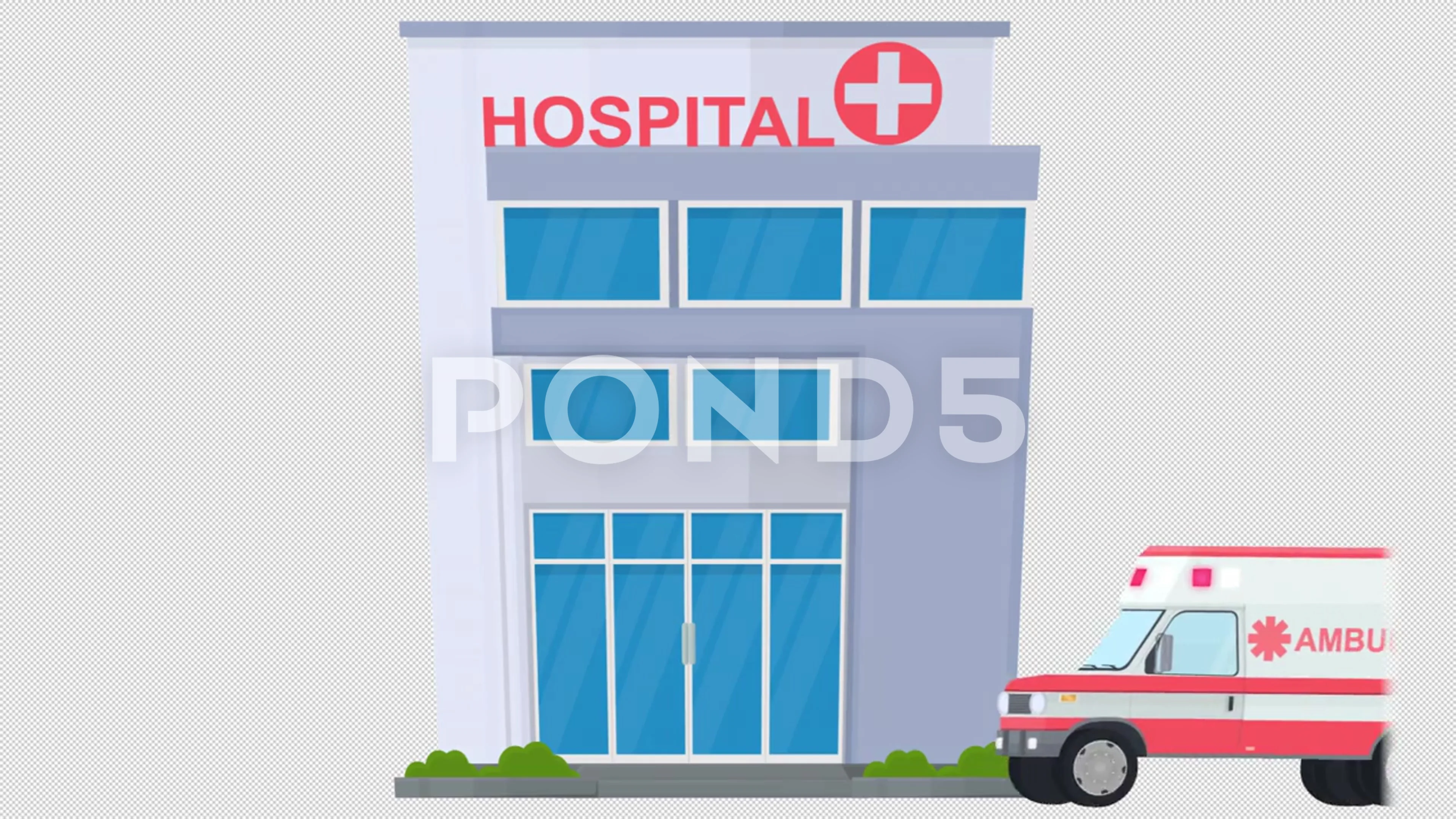 Cartoon Hospital Stock Footage ~ Royalty Free Stock Videos | Pond5