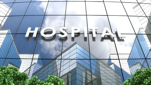 Hospital building cloud timelapse Vídeos de archivo 102887453