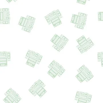Hospital building glyph seamless pattern Ilustración de archivo