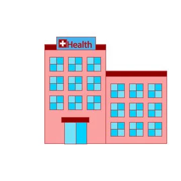 Hospital building icon. Flat illustration of hospital building icon Stock Illustration