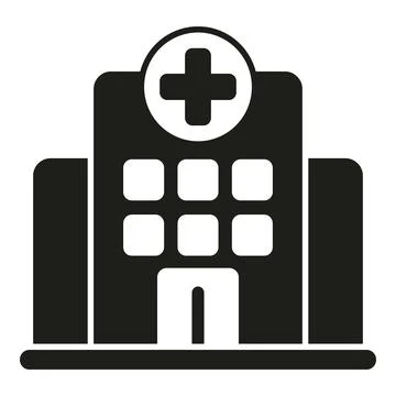 Hospital building icon simple vector. Alarm evacuation Ilustración de archivo