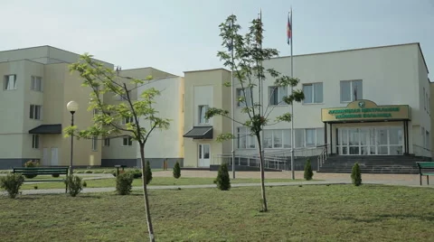 Hospital building. Luninets, Belarus Stock Footage 59590620