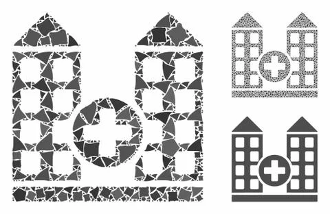 Hospital Composition Icon of Bumpy Items Illustrazione stock