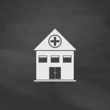 Hospital computer symbol Stock Illustration