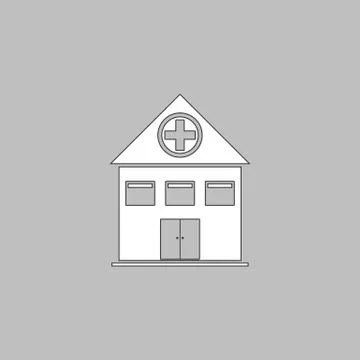 Hospital computer symbol Stockillustratie