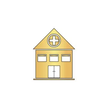 Hospital computer symbol Illustrazione stock