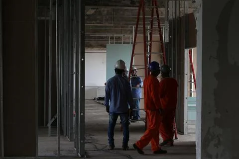 Hospital construction worker Stock Photos