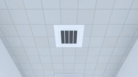 Hospital corridor ceiling, camera moving forward, looping 3D animation Stock Footage 154172373