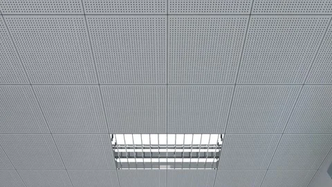 Hospital corridor ceiling, camera moving forward, looping 3D animation Stock Footage 154172620