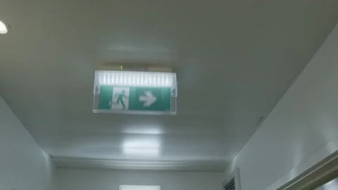 Hospital corridor ceiling view Stock Footage 300648692