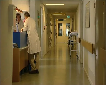 Hospital Corridor Stock Footage 435172