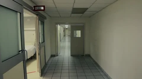 Hospital corridor Stock Footage 12423509