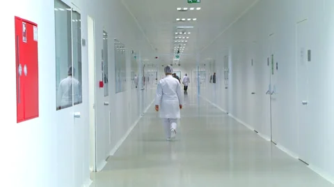 Hospital corridor Stock Footage 34977921