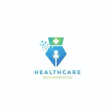Hospital data logo design template vector Stock Illustration
