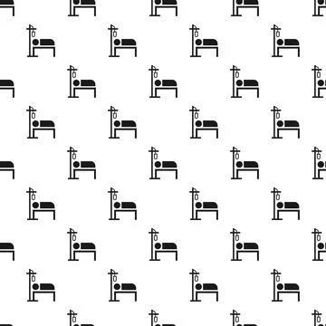 Hospital dropper pattern seamless vector Illustrazione stock