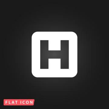 Hospital flat icon Illustrazione stock