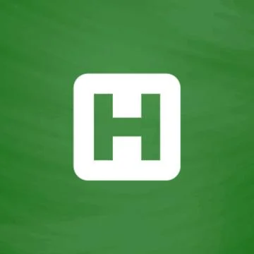 Hospital flat icon Stock Illustration
