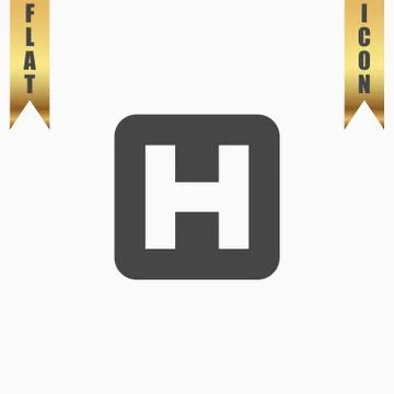 Hospital flat icon Stock Illustration