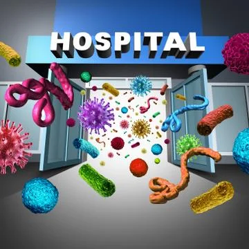Hospital Germs Stock Illustration