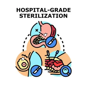 Hospital grade sterilization procedures vector concept Stock Illustration
