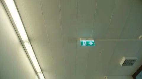 Hospital hallway ceiling Video stock 120460657
