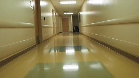 Hospital hallway Stock Footage