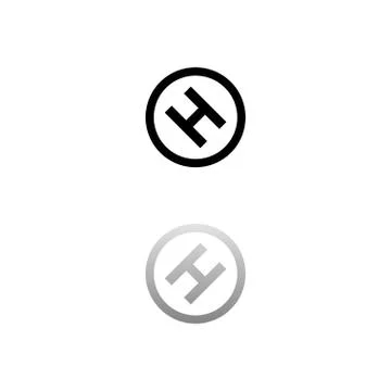 Hospital icon flat Stock Illustration