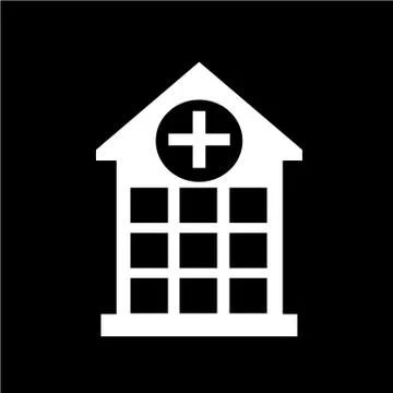 Hospital icon Illustrazione stock