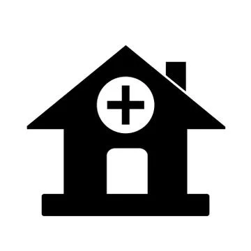 Hospital icon Illustrazione stock