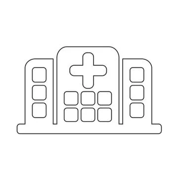 Hospital icon Illustrazione stock