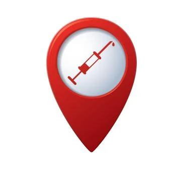Hospital icon pointer Stock Illustration