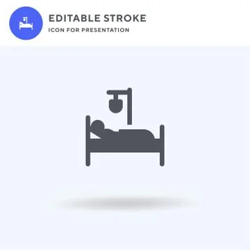Hospital icon vector, filled flat sign, solid pictogram isolated on white, lo Illustrazione stock
