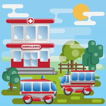 Hospital. Illustrazione stock