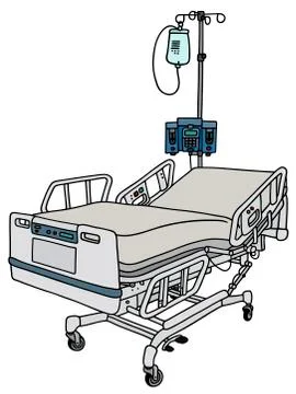 Hospital position bed Stock Illustration