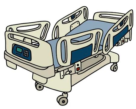 Hospital position bed Stock Illustration