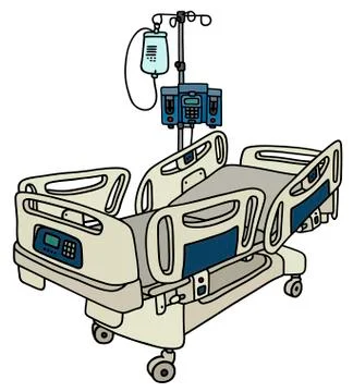 Hospital position bed Stock Illustration
